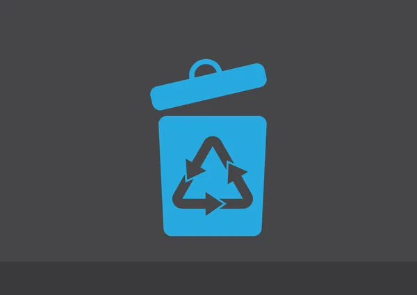 Waste bin simple web icon — Stock Vector
