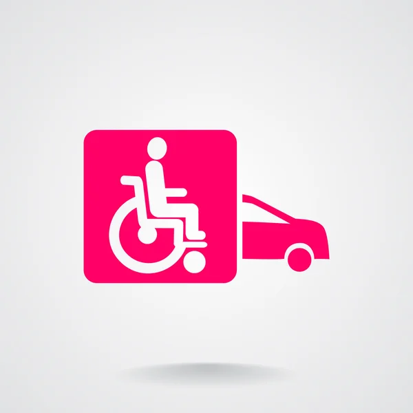 Handicap in auto-pictogram — Stockvector