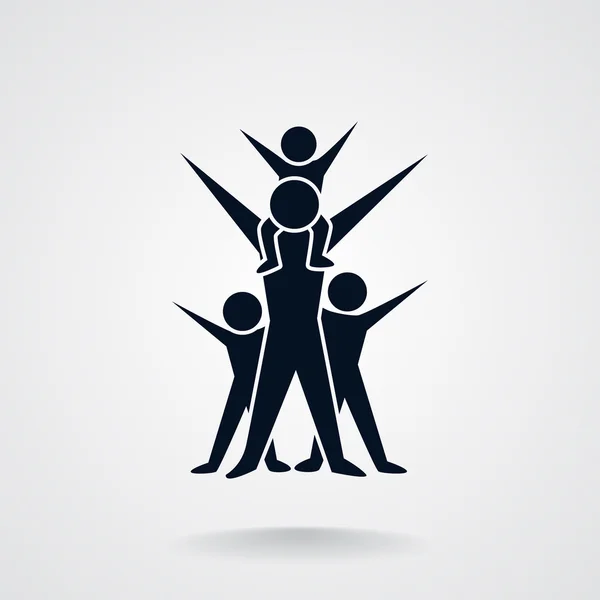 Icône web concept famille heureuse — Image vectorielle
