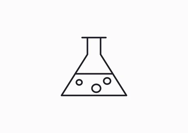 烧瓶中的化学反应 — 图库矢量图片