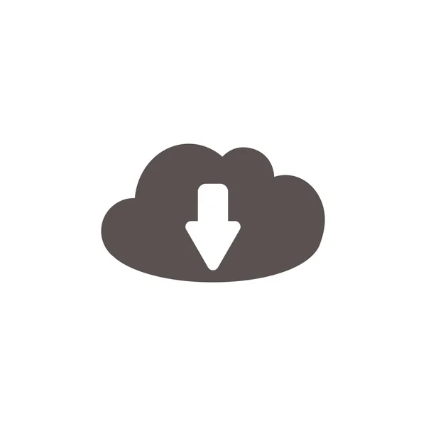 Símbolo de carga de archivos en nube — Archivo Imágenes Vectoriales