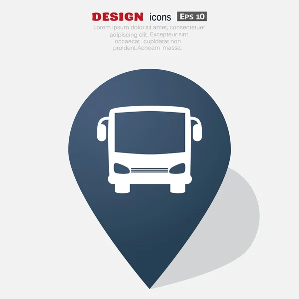 Sencillo icono web frontal del autobús — Archivo Imágenes Vectoriales