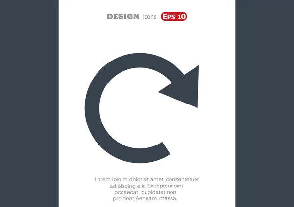 Cirkel met web pijlpictogram — Stockvector