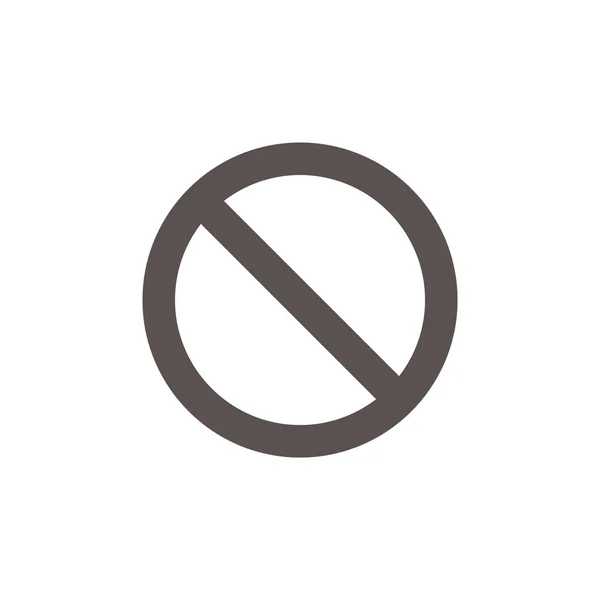 Sinal de proibição, ícone web — Vetor de Stock