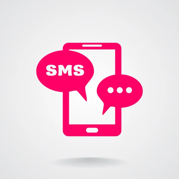 SMS no telefone móvel — Vetor de Stock