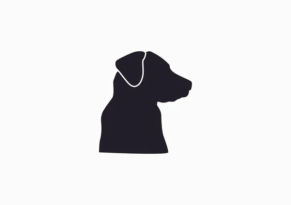 Schild mit häuslicher Hundesilhouette — Stockvektor