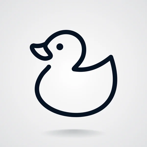 Toy duckling bosquejo icono web — Vector de stock