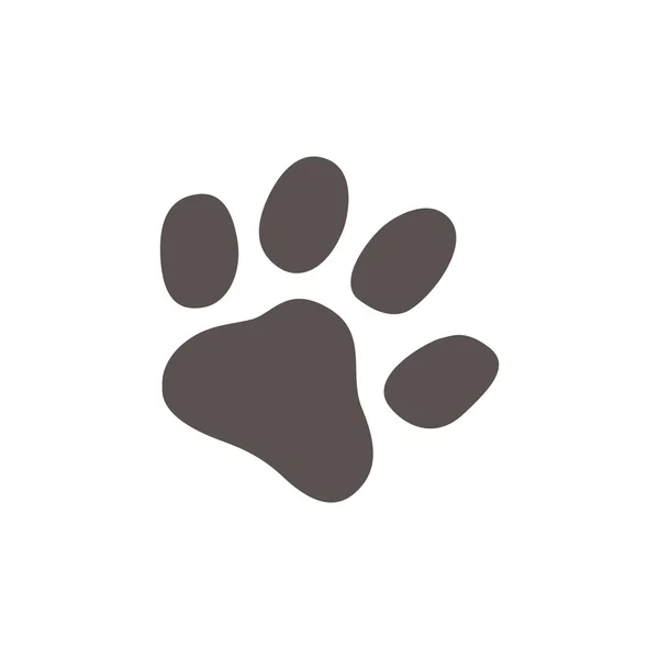 Perro pata pista simple icono — Vector de stock