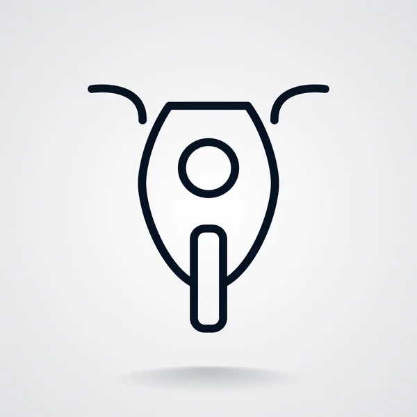 Eenvoudige motorfiets web pictogram — Stockvector