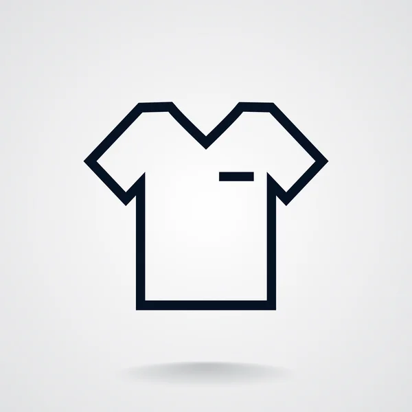 Eenvoudige pictogram van T-shirt teken — Stockvector