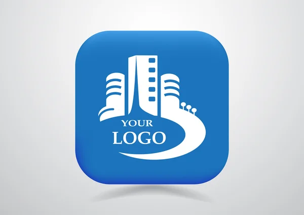 Logo miasta budynki — Wektor stockowy