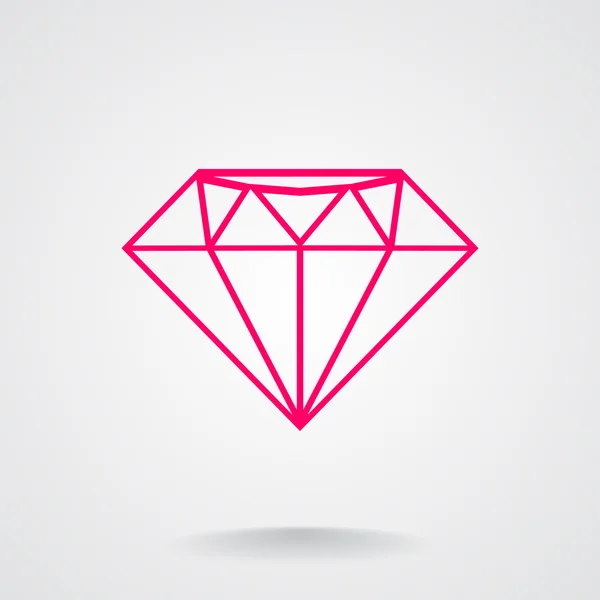 Icône simple diamant — Image vectorielle