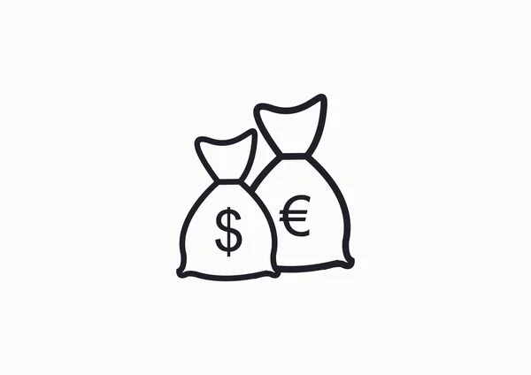 Money bags icon — Stock Vector