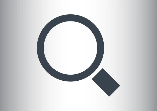 Jednoduchý zvětšovací skla ikona — Stockový vektor