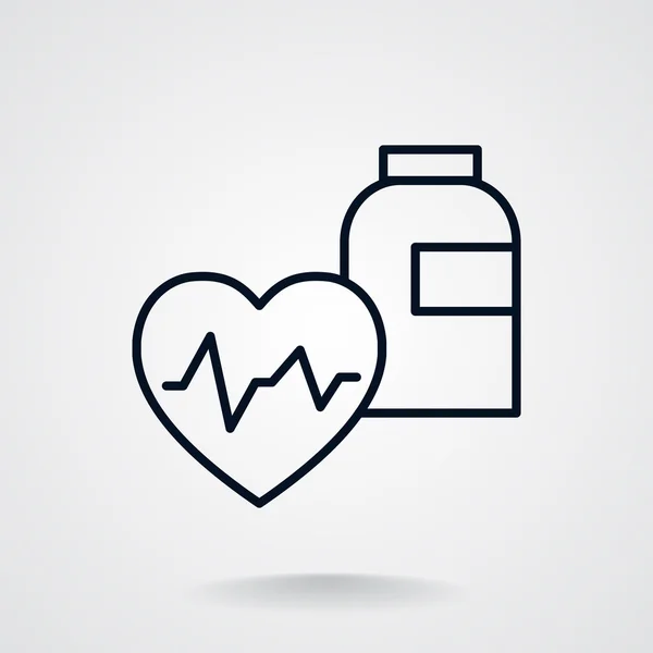 心脏健康的良方 — 图库矢量图片