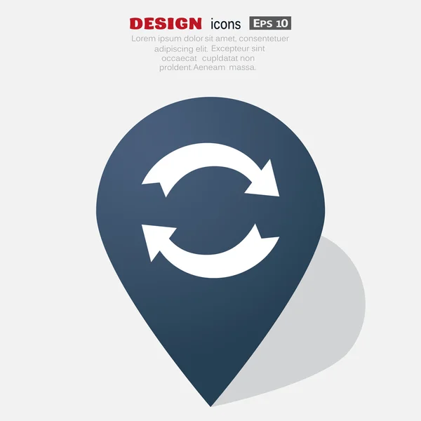 Cirkel met pijlen web pictogram — Stockvector