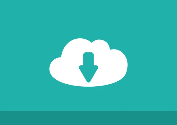 Simbol upload berkas awan - Stok Vektor