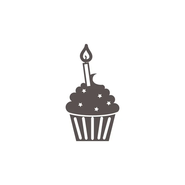 Cherry cupcake icon — Stock Vector