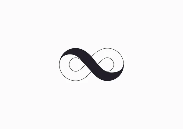 Infinity symboolpictogram web — Stockvector