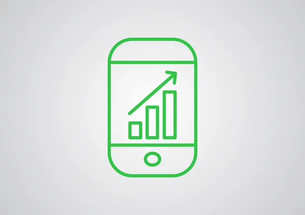 Informe de estadísticas de finanzas móviles — Vector de stock