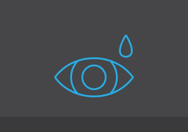 Auge mit Wassertropfzeichen — Stockvektor