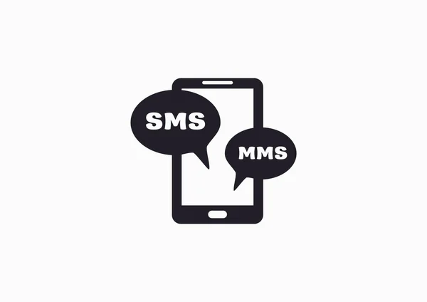 SMS no telefone móvel — Vetor de Stock