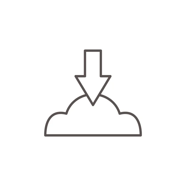 Cloud file upload symbol — Stock Vector