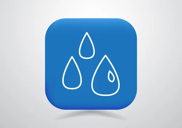 Liquid droplets simple web icon — Stock Vector