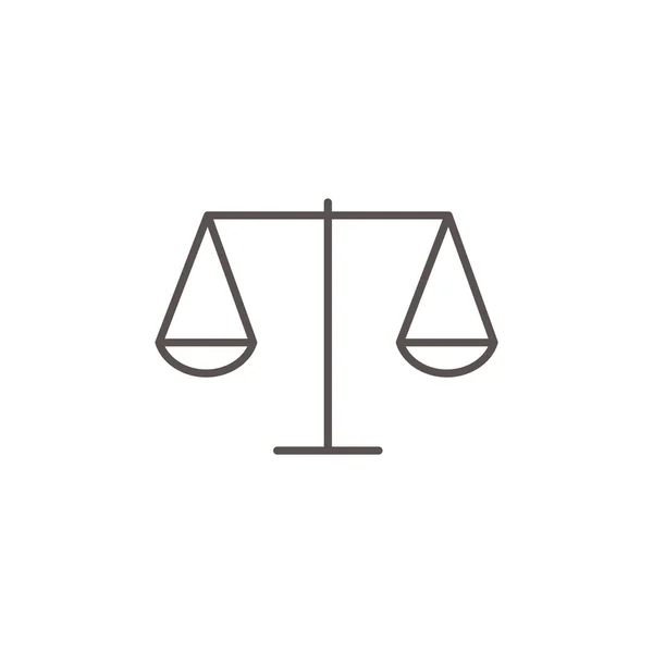 Escalas de justicia icono web simple — Vector de stock