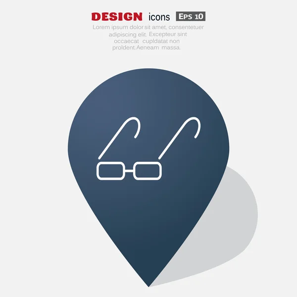 Glasses web icon — Stock Vector