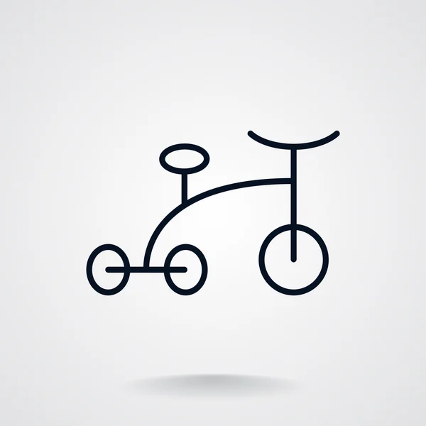 아기 세 발 자전거 간단한 아이콘 — 스톡 벡터