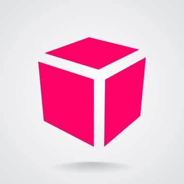 Basit küp web simgesi 