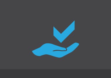 el web simgesi üzerinde onay işareti