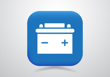 Basit araba pil web simgesi 