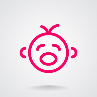 Ağlayan bebek siluet 