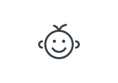 Mutlu bir çocuk yüzü doodle 