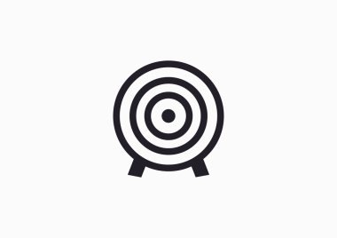 Yuvarlak hedef web simgesi 