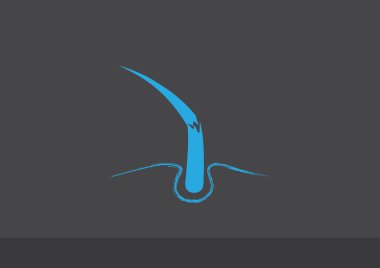 Hasarlı saçın web simgesi