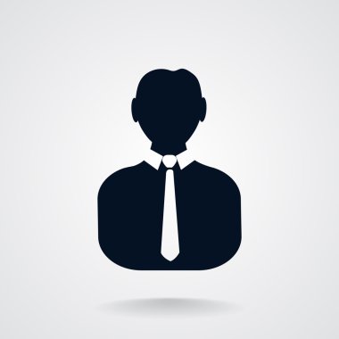 Bir iş adamı işaret basit simgesi