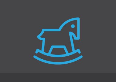 Çocuk oyuncak at web simgesi 