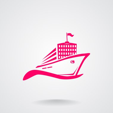 Dalga web simgesi üzerinde gemi