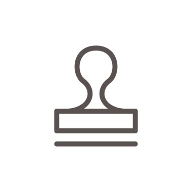 Mühür stamper kavramı simgesi 