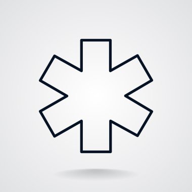 Basit tıbbi işareti simgesi