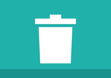 Atık kutusu basit web simgesi 