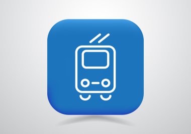 Basit tramvay web simgesi 
