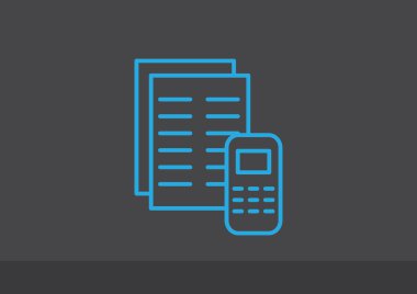 Basit hesap makinesi işareti simgesi