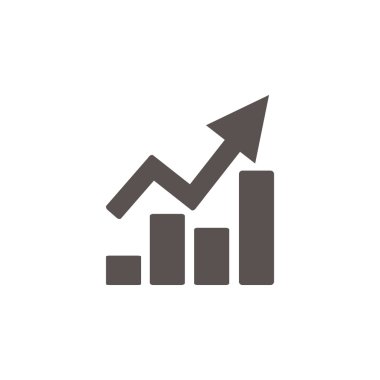 Grafik simgesi üzerinde Eğri ok 