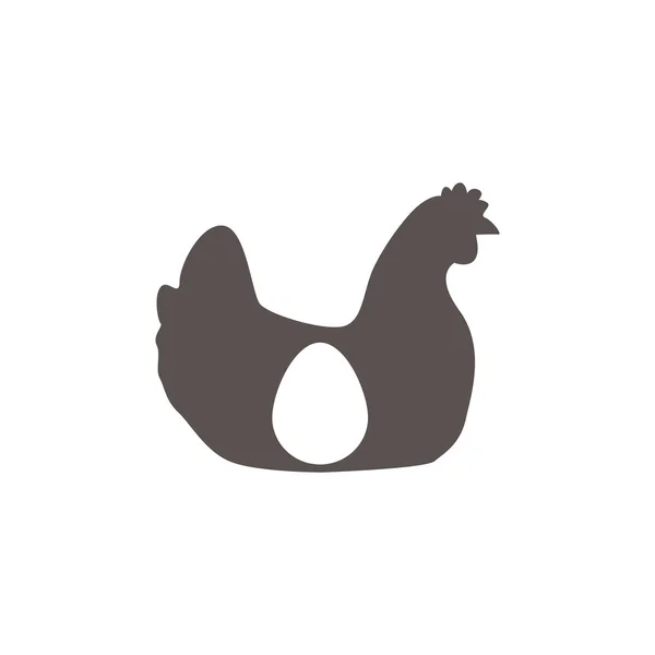 Gallina y huevo premium — Vector de stock