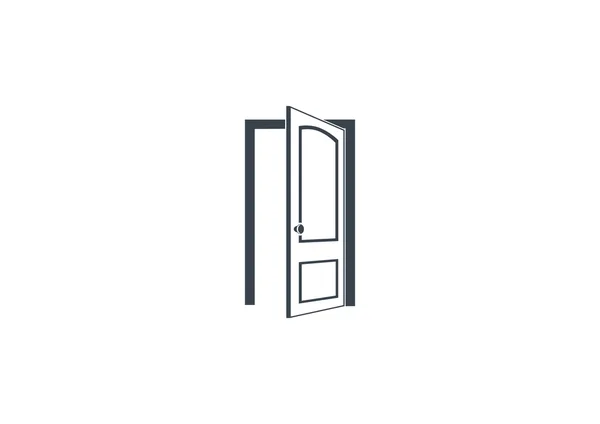 Icono de puerta abierta — Vector de stock