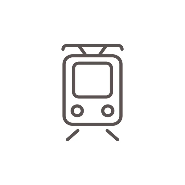 Eenvoudige tram web pictogram — Stockvector